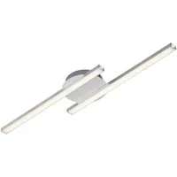 Briloner Leuchten Wandleuchte 3257-029, LED fest integriert, 2700K - Extra-Warmweiß, Deckenlampe Flurlampe 1200lm 3000K 12W 55,4x12x4cm