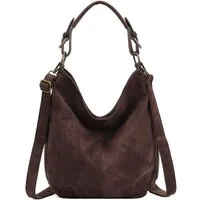 ITALYSHOP24 Schultertasche DAMEN SHOPPER Hobo Bag Umhängetasche Handtasche City Bag Cross-Over (Spar-Set: Henkel Tasche mit Schultergurt, Workbag Leder Optik, 2-tlg., mit Henkel und Schultergurt), Damentasche Freizeit Abend Leder Optik Henkeltasche R