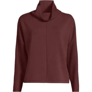 Samtweiches Sweatshirt, Damen,  Pink, Polyester/Polyester-Mischung/Baumwolle Modal, by Lands' End