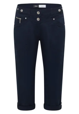 CECIL - Loose Fit 3/4-Hose mit Knopfdetails blau - Gr. - 22