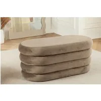 riess-ambiente Sitzbank VOGUE 85cm champagner - Samt, mit Stauraum, montiert, gepolstert (Einzelartikel, 1-St), stilvolle Polsterbank - ideal für glamouröse Schlafzimmer & Ankleiden