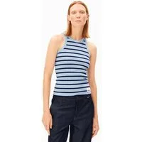 Armedangels Shirttop KANITAA STRIPES Ripp-Top aus Bio-Baumwoll Mix (Fitted) Rundhalsausschnitt