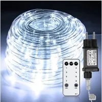 Clanmacy LED-Lichterschlauch LED Lichterschlauch Lichterkette 8 Modi IP65 Wasserdicht Kaltweiß 10M