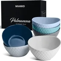 MiaMio Müslischüssel Schüssel Set Palmanova Kollektion (6 x 800 ml)