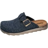 Fischer-Markenschuh Lars Pantoffel aus recyceltem PET Filz, leicht gepolstertes Lederfußbett