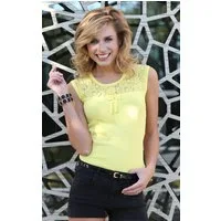 Passioni Stricktop mit Spitzendetail