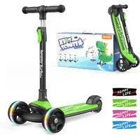 besrey Dreiradscooter Kinder Scooter Kinder Roller Kinderroller ab 2 jahre faltbar, Alle drei Räder mit LED, Kinderscooter mit ABEC-7 Kugellager