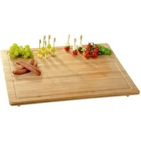 Kesper Schneide- und Abdeckplatte Herdabdeckplatte aus FSC Bambus, 56 x 50 x 4 cm, Bambus, robust, umweltfreundlich, vielseitig verwendbar