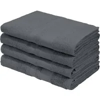 OTTO home Duschtücher Vanessa, 4 Duschtücher, 70x140cm, in Standard- und Premium-Qualität, Walkfrottee (Set, 4-St), Handtücher mit Bordüre, 100% Baumwolle, einfarbig, weich