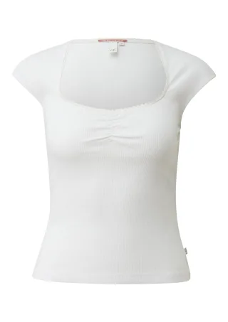 qs - T-Shirt weiß - Gr. - S