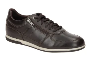 Geox U454GB RENAN Herren Sneaker Braun Coffee atmungsaktiv Gummi Laufsohle