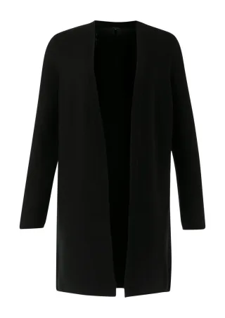 comma - Long-Cardigan ohne Verschluss schwarz - Gr. - 34