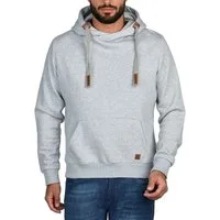 riverso Kapuzenpullover Herren Hoodie RIVNiklas Regular Fit Longsleeve Sweatshirt mit Cross-Over-Kragen und Kängurutasche