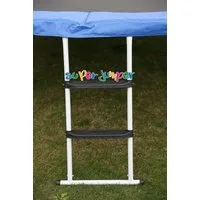 Diyarts Trampolinleiter (Gartentrampolin Leiter, mit 2 weichen Stufen für Aufstieg), solide Einstiegsleiter 100kg Belastbarkeit 85cm Rahmenhöhe