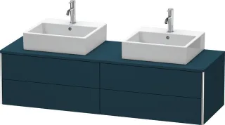 Duravit XSquare Konsolenwaschtischunterbau wandhängend Nachtblau Seidenmatt 1600x548x400 mm - XS4917 XS4917B9898
