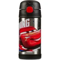 THERMOS Isolierflasche FUNTAINER STRAW BOTTLE, doppelwandiger Edelstahl, spülmaschinenfest, 0,35l, mit Silikonstrohalm, absolut dicht