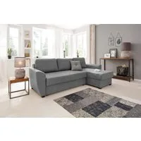 Home affaire Ecksofa Quin L-Form, mit Bettfunktion, Bettkasten und Zierkissen, mit Federkern