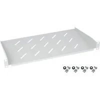 HMF Serverschrank HMF 65499 Fachboden für Serverschrank, 19 Zoll, 1 HE, 250 mm Einbautiefe, Lichtgrau