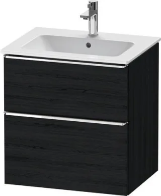 Duravit D-Neo Waschtischunterbau wandhängend Eiche Schwarz Matt 610x462x625 mm - DE4361010160000 DE4361010160000