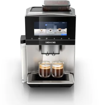 SIEMENS Kaffeevollautomat "EQ900 TQ903D43, intuitives 6,8" TFT-Display, Geräuschreduzierung" App-Steuerung, Barista-Modus, AromaSelect, 3 Profile, edelstahl