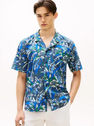 WOVEN BOWLING SHIRT PRINT Vintage Hawaiian Desert Sky - Gr. - S
