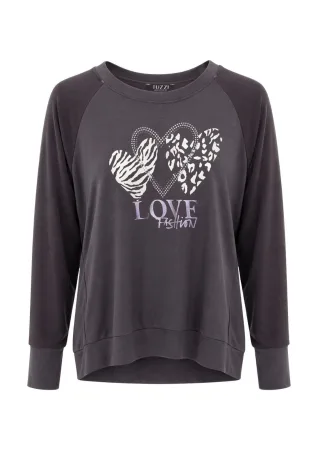 tuzzi - Shirt CHOCOLATE BITE mit Strasssteinen dark chocolate/ivory - Gr. - 38