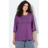 Ulla Popken T-Shirt Shirt Look Good A-Linie Rundhals 3/4-Glockenärmel