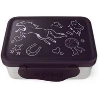ergobag Lunchbox Edelstahl Brotdose, Edelstahl, (Edelstahl Brotdose, 3-tlg., 1x Brotdose, 1x Trennfach), spülmaschinengeeignet