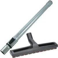 McFilter Teleskoprohr, Parkettdüse, Set, Zubehör für Nilfisk, Numatic, Panasonic, Parkside, Länge: ca. 57-95cm, Ø 35mm, Rosshaar, 2 Leichtlaufrollen