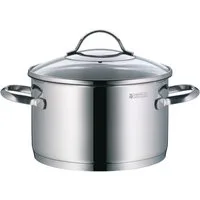 WMF Fleischtopf Provence Plus Kochtopf mit Deckel, 20 cm, Cromargan® Edelstahl rostfrei 18/10 (1-tlg., 1x Fleischtopf mit Deckel 20 cm (Volumen 3,3l, Höhe 11,5 cm), - optimal für Herdplatten mit Ø 18 cm