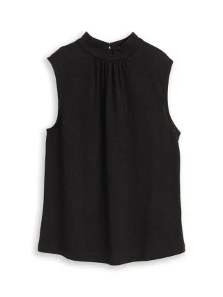 Tom Tailor - Top mit Glitzer-Effekt schwarz - Gr. - XS