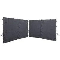 Quick Star Pavillonseitenteil 2 Seitenteile mit RV für Pavillon 3x3m, 300x197 cm, Seitenwand Set 2tlg für Pavillons 3x3m mit Reißverschluss