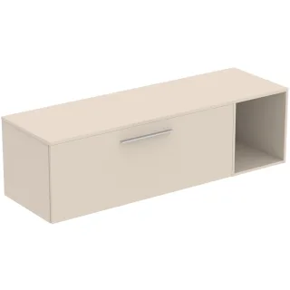 Ideal Standard Möbel-Set 160cm i.life B 1 Auszug 1 off.Fach Gr.Chrom Sandbeige matt, T5838NF T5838NF
