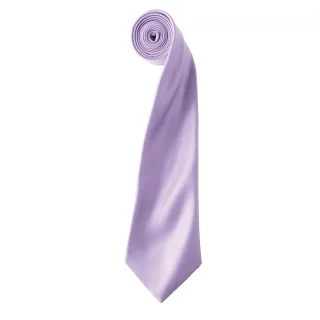 Premier Herren Krawatte aus Satin (Schmales Blatt) (Flieder)
