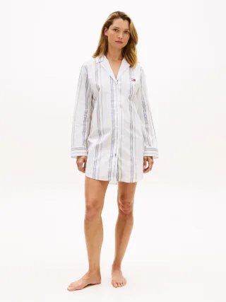 LS POPLIN NIGHTDRESS Keepsake Blue Multi Stripe - Gr. - S