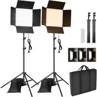 TLGREEN Videoleuchte 2-Pack zweifarbige Studioleuchten