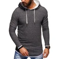 Style-Division Hoodie Sweatshirt Kapuzenpullover Herren dünner Pullover mit Kapuze