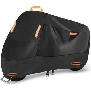 210D Motorcycle Cover Rainproof Sunscreen Anti-UV Motorbike Cover Thickened Oxford Cloth Dust Cover Built-In Anti-Theft