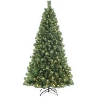 Salcar Künstlicher Weihnachtsbaum Künstlicher Weihnachtsbaum mit Beleuchtung Bunt und Warmweiß LED, 240cm mit 1168 Spitzen und 450 LEDs