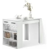 Livinity® Bartisch Regusa, Weiß, 67 x 100 cm (1-St)