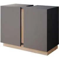 Vicco Waschbeckenunterschrank Gloria, Anthrazit/Sonoma, 70.4 x 55.5 cm mit 2 Türen (1-St)