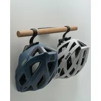 kikuo Wandhalter Premium Fahrradhelm Wandhalter aus Eiche mit modernem Design