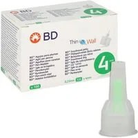 Becton Dickinson Lanzetten BD Pen-Nadeln Thin Wall 4x0,23mm, 32,00G, 100 St., Spar-Set, Thin Wall Technologie, Blutzucker, Vielseitige Anwendung für gängige Insulin-Pens, 100 tlg., Diabeteskontrolle, Silikonbeschichtete und elektropilierte Oberfläche