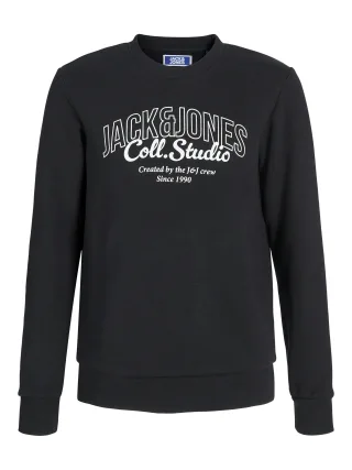 JACK&JONES - JJMAKOTO SWEAT CREW NECK JNR black - Gr. - 140