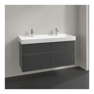 Villeroy und Boch Collaro Waschtischunterschrank C012B0VR 115,4x54,6x44,4cm, Waschbecken mittig, LED, graphite
