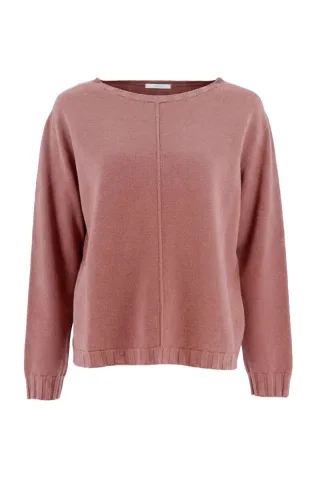 signe nature - Pullover mit Rundhals pink - Gr. - S