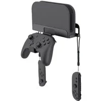 Wigento Handyhülle Für Nintendo Switch 2 Konsolen Wandhalterung mit Controller Haken, Wandhalterung mit Zubehörhaken & Schnellverschluss-System