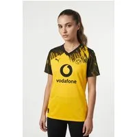PUMA Fußballtrikot BVB HOME JERSEY REPLICA W WITH SPONSOR für Fußball, sportlicher Stil, ohne Kapuze, aus Webmaterial
