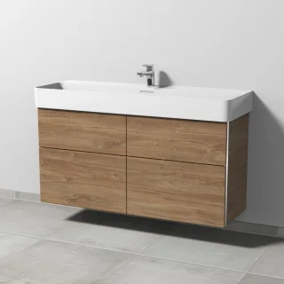 Sanipa 3way Waschtischunterbau zu Laufen VAL Waschtisch mit 4 Auszügen, Eiche-Kansas BR82559