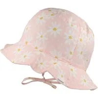 MAXIMO Sonnenhut (1-St) rosa, Gänseblümchen-Motiv, Bindeband, Webstoff, Mädchen